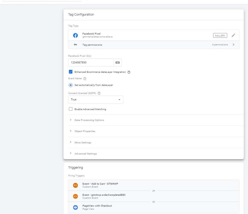 GTM Enhanced Ecommerce Configuration for AddToCart, InitiateCheckout & Purchase