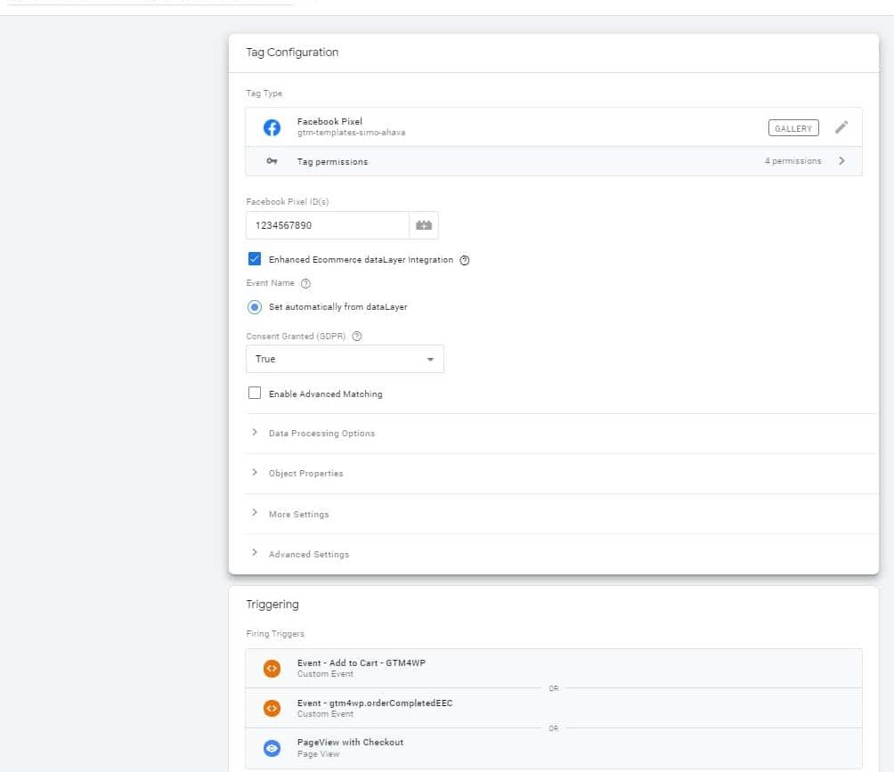 GTM Enhanced Ecommerce Configuration for AddToCart, InitiateCheckout & Purchase