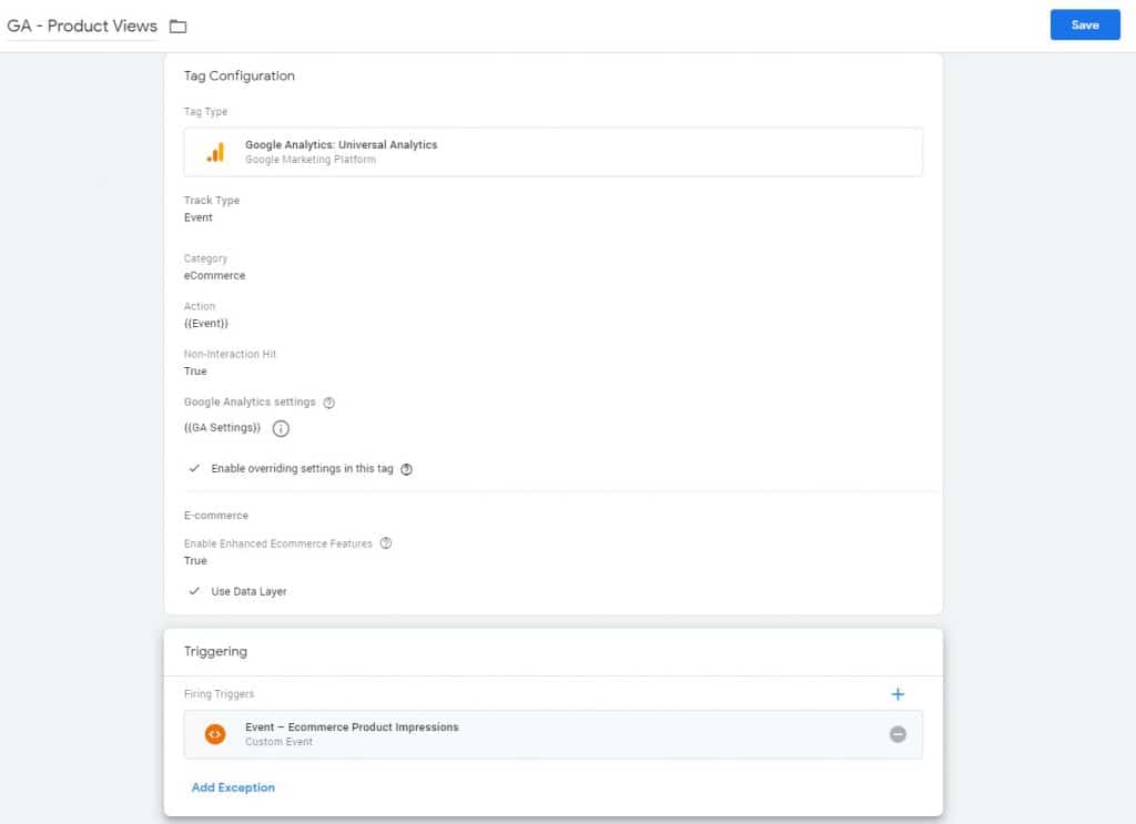 How to set up Product Views Tag for Google Analytics in Google Tag Manager