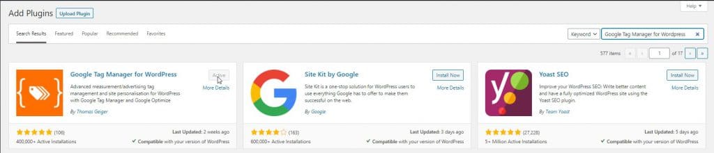 google tag manager for wordpress plugin